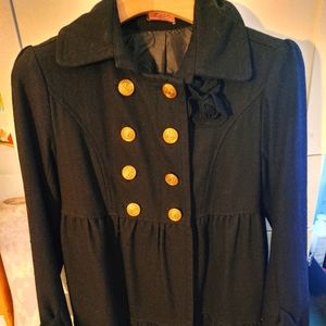 Juicy Couture Pea Coat Wool Medium